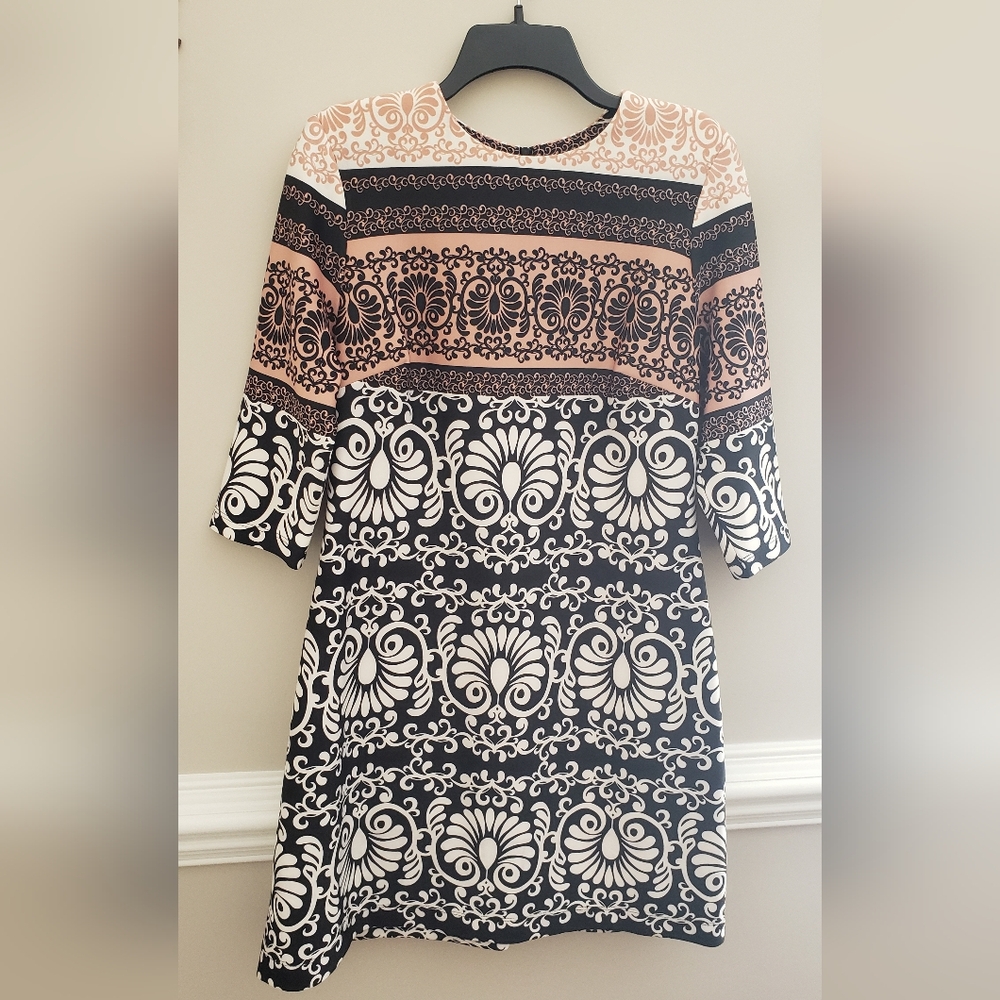 Black and White Patterned Dress